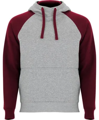 Produktbild von Roly - "Badet" Kapuzenpullover Zweifarbig für Herren/Damen Uni LT5609 (XS) (Grau meliert/Granatrot)