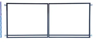 Obrázek produktu pro Brána RAMA pro latě a panely 160 cm grafit antracit RAL7016 | latě