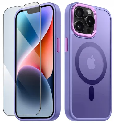 Produktbild von Mattes Magsafe-Hülle für das iPhone 13 Pro + 9H-Displayschutzfolie