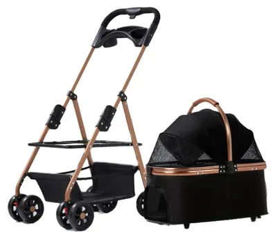 Zdjęcie produktu dla Wózek Dla Psa Kota Czarny 106X65X50Cm
