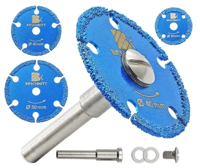 Immagine prodotto di Dischi di taglio diamantati per metallo e legno, 30/40/50 mm, set da 3