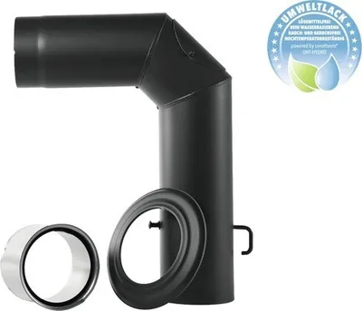 Image de Set de tuyaux de poêle Bertrams Ø150 mm senotherm UHT-Hydro laqué noir