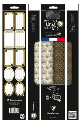 Obrázek produktu pro Clairefontaine 223891C Sada vánočního balicího papíru Clairefontaine "Tiny Rolls"