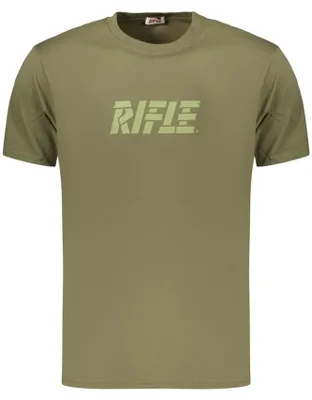 Produktbild von Grünes Herren Kurzarm T-Shirt mit Rundhals und Logo-Druck