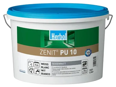 Produktbild von 5L Herbol Zenit Polyurethan10 Airless weiss seidenmatt Wandfarbe Farbe Wandfinish