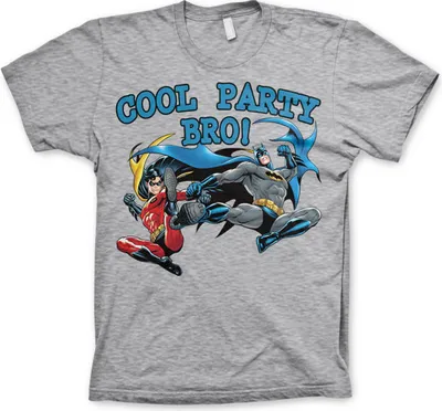 Produktbild von Batman - Cool Party Bro! T-Shirt - Small - Heather-Grey