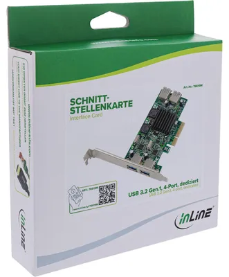 Immagine prodotto di Scheda interfaccia PCIe InLine® USB 3.2 Gen.1, 4 porte, per uso interno/esterno, productTiles.product.images.aiGenerated