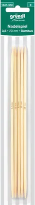 Produktbild von Gründl Nadelspiel Bambus 3,5 mm 20 cm natur