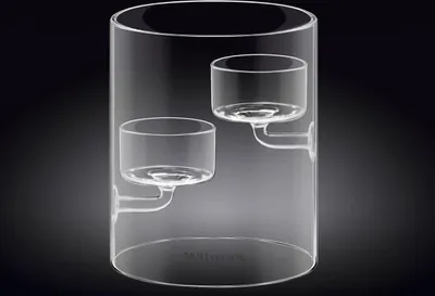 Image de Bougeoir Wilmax pour 2 bougies chauffe-plat Thermoglas WL-888905/A