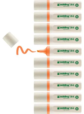 Produktbild von Edding EcoLine 24, 10 Stück(e), Orange, Meißel, Orange, Sand, Sand, Tube