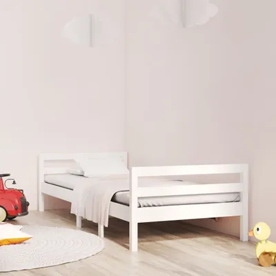 Productafbeelding van Maison Exclusive - Massief houten bed zonder matras, wit, 75x190 cm, van grenenhout