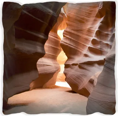 Produktbild von Wallario Premium Kissen, weiche Oberfläche, mit Motiv Antelope Canyon Arizona  USA, Größe: 30 x 30 cm, mit weißer Rückseite