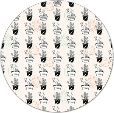 Produktbild von Glas Schneidebrett Herdabdeckplatten Schneideplatten Rund - 40 cm - Topfkakteen