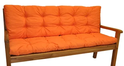 Produktbild von Bankauflage Kissen / Polster für Gartenbank / Bankkissen 120 cm orange