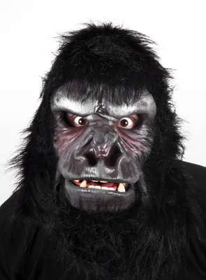 Produktbild von Affenmaske Gorilla mit beweglichem Mund - Halloween Fasching