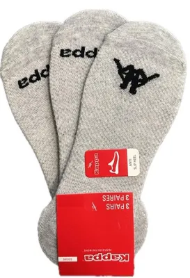 Produktbild von Kappa Kurzsocken Anti-Slip 3 Paar Grau Größe 36-40