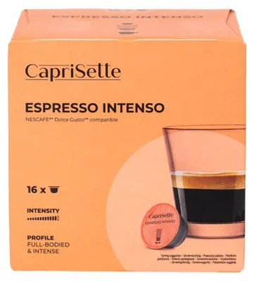 Zdjęcie produktu dla Kapsułki do kawy kompatybilne z systemem NESCAFÉ® Dolce Gusto®, przeznaczone do przygotowywania espresso Intenso, 16 sztuk.