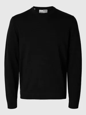 Zdjęcie produktu dla SELECTED HOMME SLHTRAY LS Sweter z wełny merino, okrągły dekolt, model NOOS