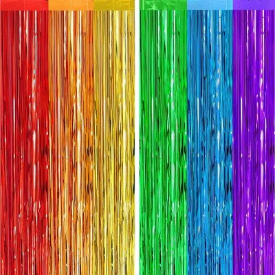 Produktbild von Regenbogige Glitter-Gordijnen - Irisierende Folien-Gordine - 1 x 2 m