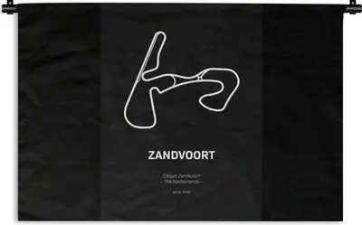 Produktbild von MuchoWow® Wandteppich Wandbehang Zandvoort - Formel 1 - Schwarz 150x100 cm Tapisserie Dekoration Wandtuch - Waschbar - Tapisserien - Wand-Decke