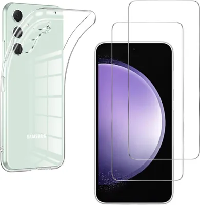 Image de Housse pour Samsung Galaxy S23 FE avec 2 films de protection d'écran en verre trempé Phonillico®