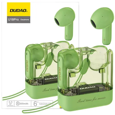 Produktbild von Dudao U18Pro Bluetooth 5.3 TWS Kopfhörer - Grün KP38024