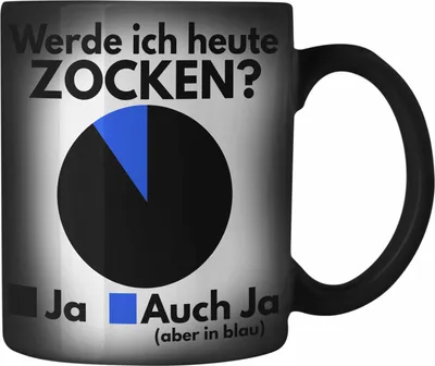Produktbild von Trendation - Lustige Zocker Gamer Farbwechsel Zauber-Tasse Geschenk Werde Ich Heute Zocken (Schwarz)