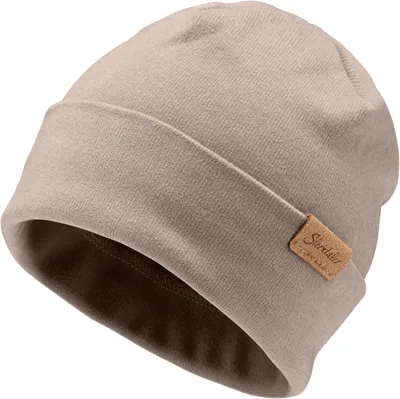 Productafbeelding van Beanie - Fijn gebreide muts met omslag - Uni - Elastisch en comfortabel