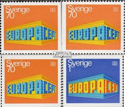 Produktbild von Briefmarken Schweden 1969 Mi 634A,Dl,Dr,635A (kompl.Ausg.) postfrisch Europamarken