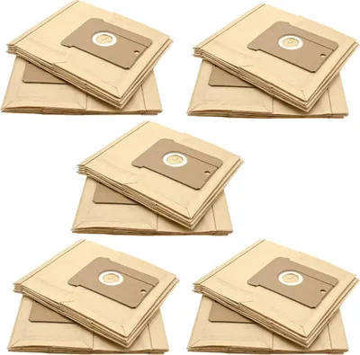 Produktbild von vhbw 50x Staubbeutel kompatibel mit Chromex Compact Staubsauger - 22, 23, 24, 25, 26 28cm x 20,5cm Sandfarben