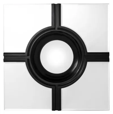 Obrázek produktu pro Casa Padrino nástěnné zrcadlo Art Deco černé / zrcadlové sklo 61 x 61 cm - Nástěnné zrcadlo