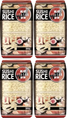 Produktbild von [ 4x 500g ] ITA-SAN Spitzenreis Rundkorn, Sushi Reis | PREMIUM RICE Round Grain