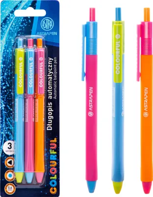 Obrázok produktu pre Długopis trójkątny Colorful blister 3 sztuki