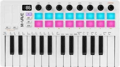 Produktbild von Midi-Keyboardcontroller mit 25 Tasten und RGB-Drumpads