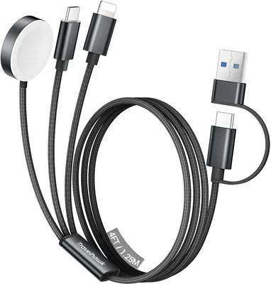 Produktbild von Travelhawk 3-in-1 USB Kabel 120W Apple Watch Oplader