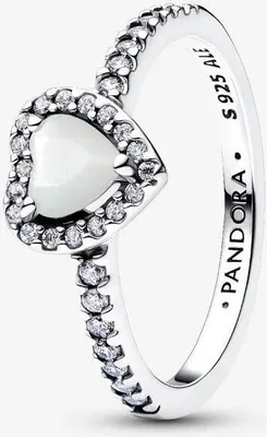 Produktbild von Pandora Elevated White Heart Ring 198421C11 Damenring, Ringgröße:48