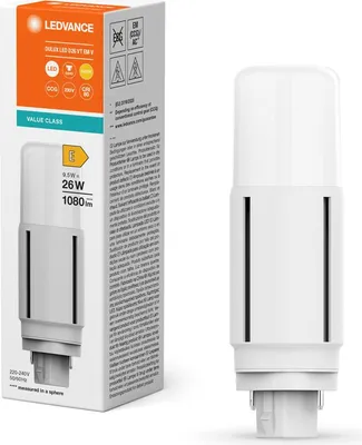 Immagine prodotto di Ledvance LED Dulux D26 EM & AC 9,5W = 26W/830 G24d 2P 1080lm bianco caldo 3000K