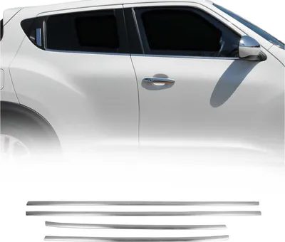 Zdjęcie produktu dla Listwy okienne do Nissan Juke 2010-2020 stal nierdzewna chrom 4szt