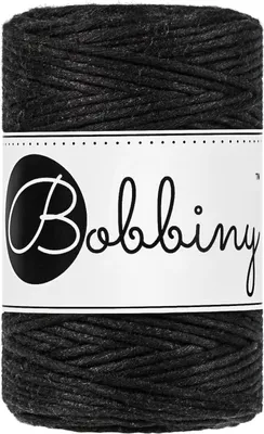 Zdjęcie produktu dla Bobbiny Macrame Cord 1,5 mm 100 m Black Sznurek