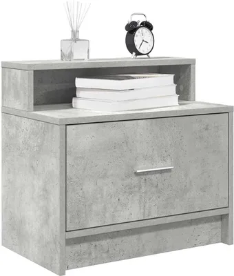 Zdjęcie produktu dla vidaXL Szafki nocne z szufladą 2 szt. Szary beton 51x31x47 cm