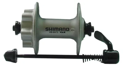 Obrázok produktu pre SHIMANO EHBM475AS5 predný náboj 'HB-M475' kotúč 6 dier, 100 mm, 36 dier, strieborný