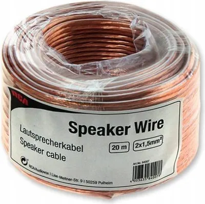 Zdjęcie produktu dla Kabel Przewód głośnikowy RCA 84007 2 x 1,5 mm 20 metrów