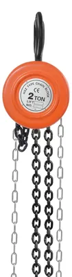 Produktbild von Handkettenzug - Kettenflaschenzug - 2 t Tragkraft - 2-strängig 6 mm Kette - Hubhöhe 2,9 m Kettenlänge 3 m - orange