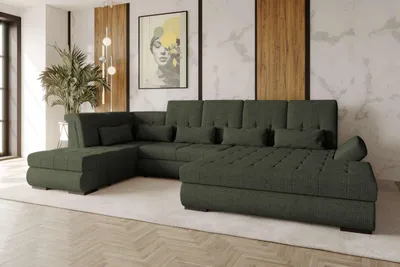 Produktbild von 99rooms Felicia Wohnlandschaft Chenille EDEN Olive Rechts