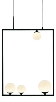 Produktbild von ACA Pendelleuchte 4XG9 QUADRO, schwarz-weiß, 49 x 12 x 120 cm, OD91494PB