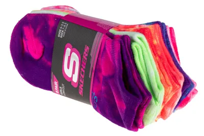 Produktbild von Skechers 6ks Girls Non Terry Tie Dye S107679-MULT, pre dievčatá , športové ponožky, viacfarebné, veľkosť: 31-34 EU