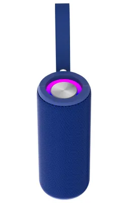 Produktbild von Denver BTV-213BU, 100 W, Kabellos, Tragbarer Mono-Lautsprecher, Blau, Silber, Zylinder, Violett