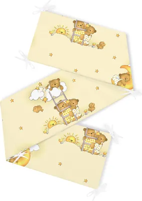 Produktbild von Amilian Bettumrandung Babybett Baby Kinder Nestchen Kantenschutz Bettnestchen Kopfumrandung für Laufstall Bettausstattung Bettschlange 180 cm