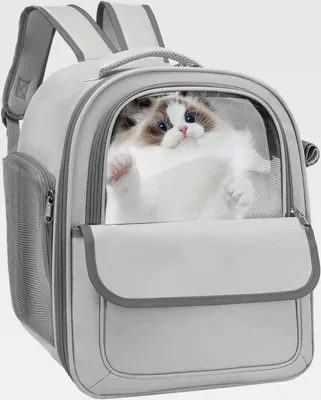 Produktbild von Hunderucksack - Haustier Hunde Katzen Rucksack - Tragbar Transportrucksack | Transporttasche für Haustiere, Haustier Rucksack mit Netzfenster, Haustier Rucksack für Katzen und Kleine Hunde