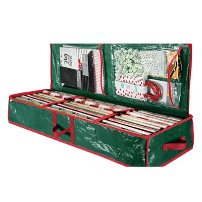 Obrázek produktu pro Prachotěsná taška o rozměrech 103x36x15 cm na vánoční ozdoby a balicí papír z oxfordské tkaniny se zipem - WRAPINGPRO
